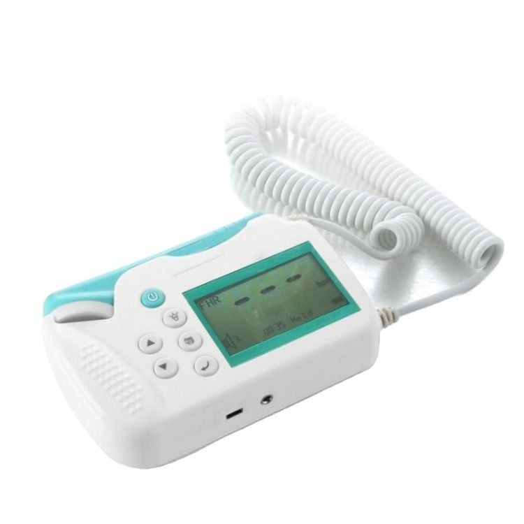 デジタルモニター胎児超音波心臓病学ベビー ドップラー 健康な心拍数検出器モニター LED ポケット産前デジタル胎児ドップラー